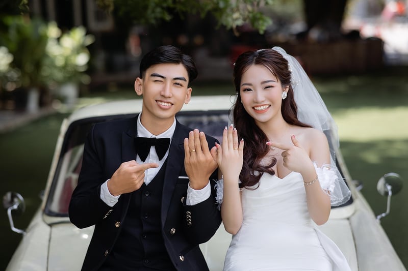 Wedding Couple Under Stars